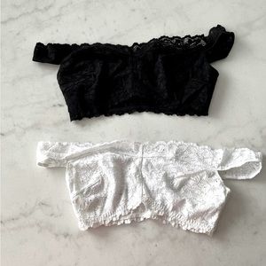 Free people bralette NWOT lace off shoulder